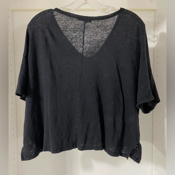 Zara Basics 100% linen M crop top - Picture 2 of 5